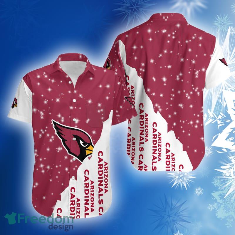 Arizona Cardinals Hawaiian Shirt, Flag and Flowers Gift - Jomagift