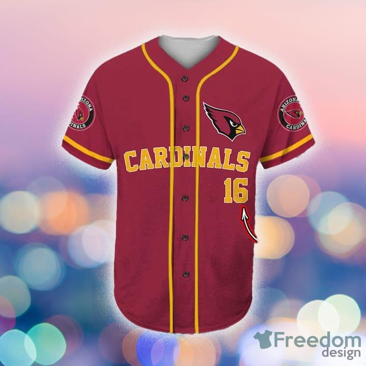 Arizona Cardinals NFL Custom Name And Number Baseball Jersey Shirt -  Freedomdesign