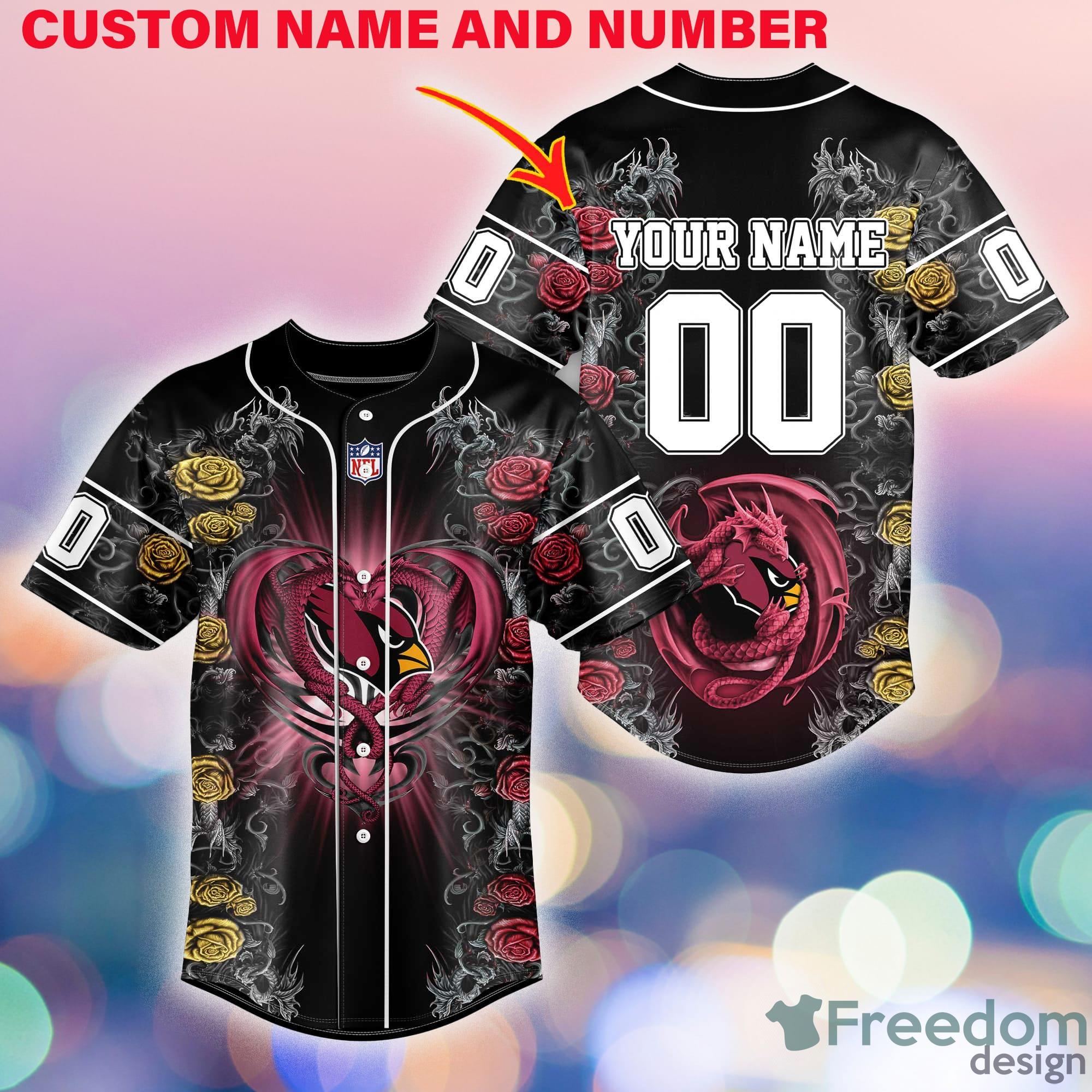 Arizona Cardinals Custom Number And Name NFL Dragon Jersey Shirt