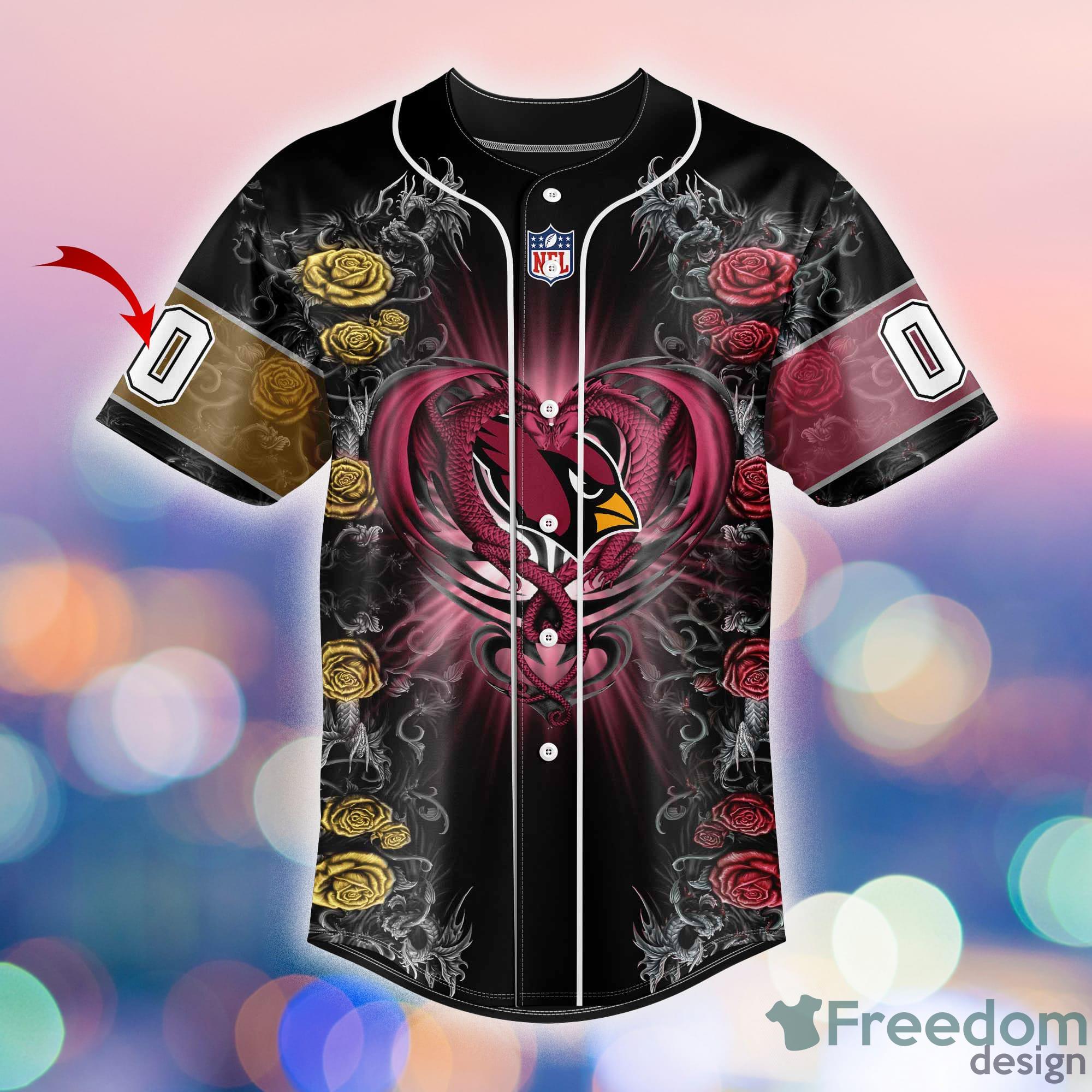 Arizona Cardinals Design Custom Number And Name NFL Dragon Jersey Shirt Gift For Fans - Arizona Cardinals Personalized NFL Dragon Jersey Shirt_2