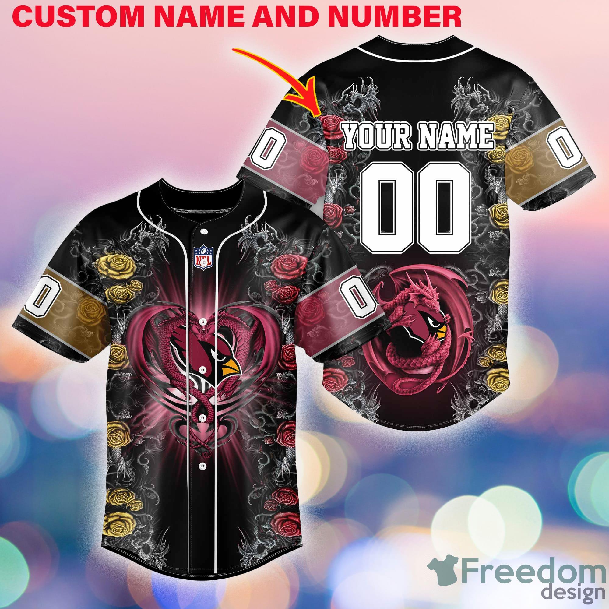 Arizona Cardinals Custom Number And Name NFL Dragon Jersey Shirt Gift For  Fans - Freedomdesign