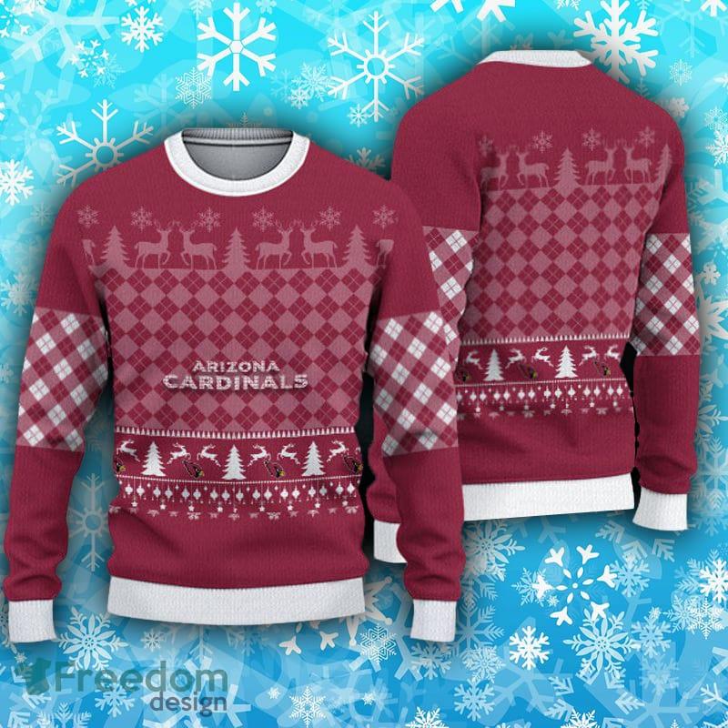 Arizona Cardinals Fans Skull Season Ugly Christmas Sweater - Freedomdesign