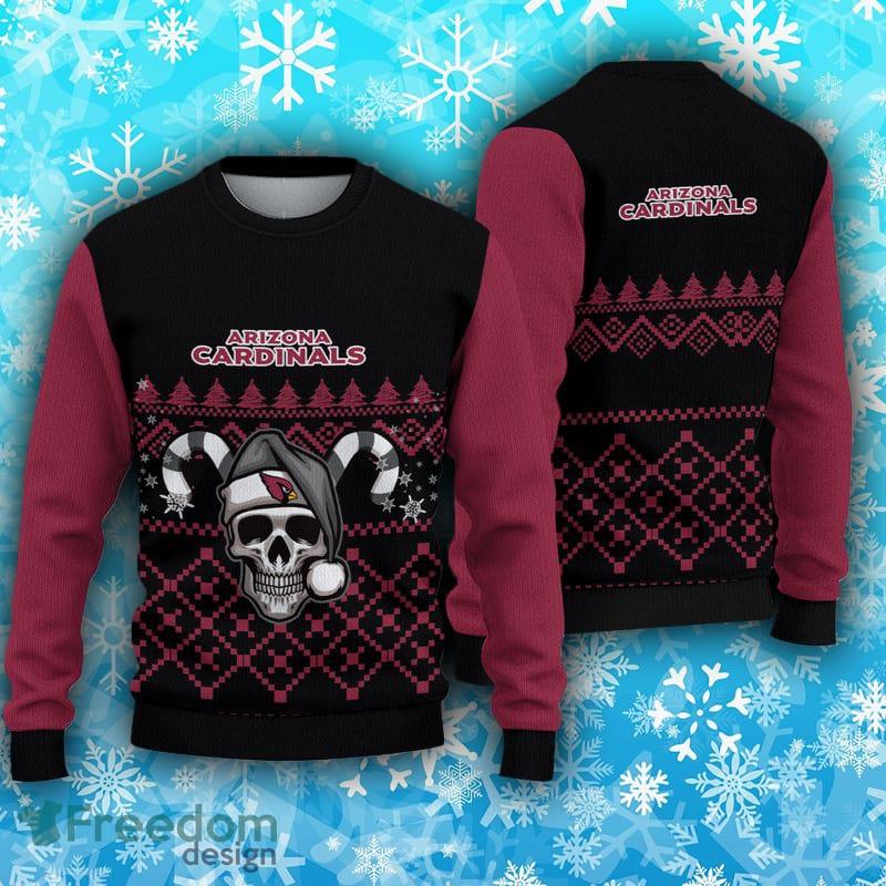 Arizona Cardinals Fans Skull Cozy Ugly Christmas Sweater - Freedomdesign