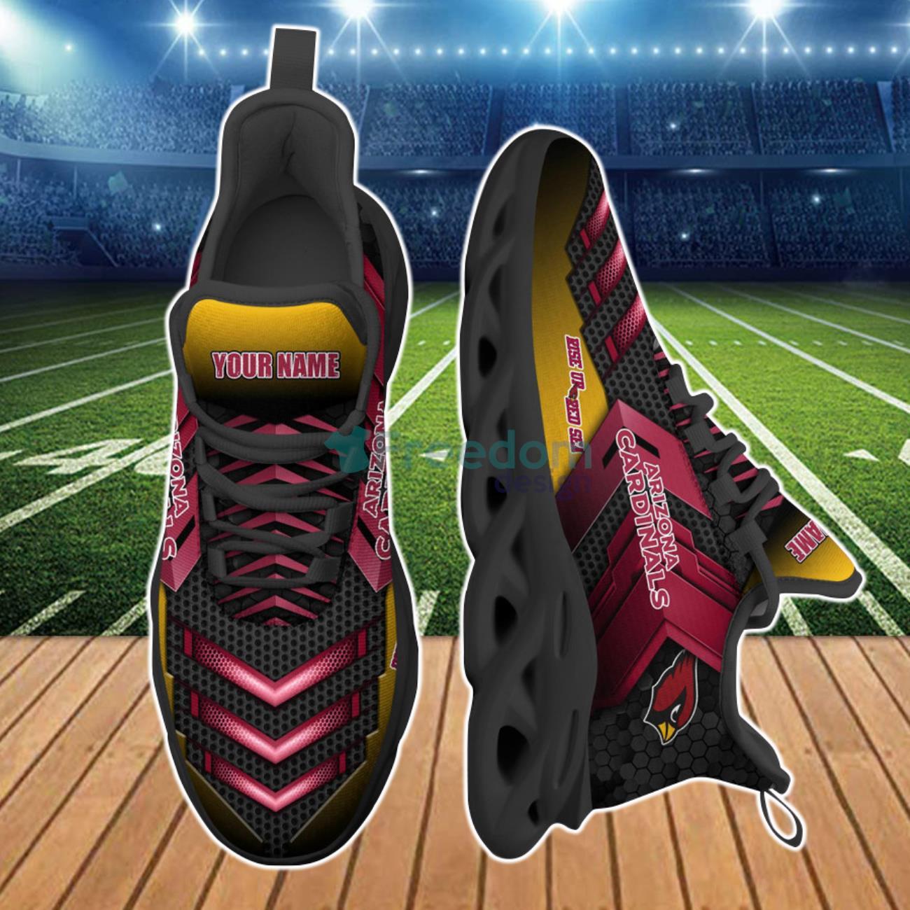 Arizona Cardinals NFL Personalized Max Soul Shoes - Owl Fashion Shop