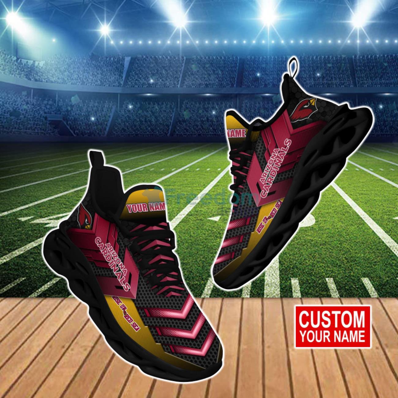 Arizona Cardinals NFL Max Soul Shoes Custom Name Sneakers