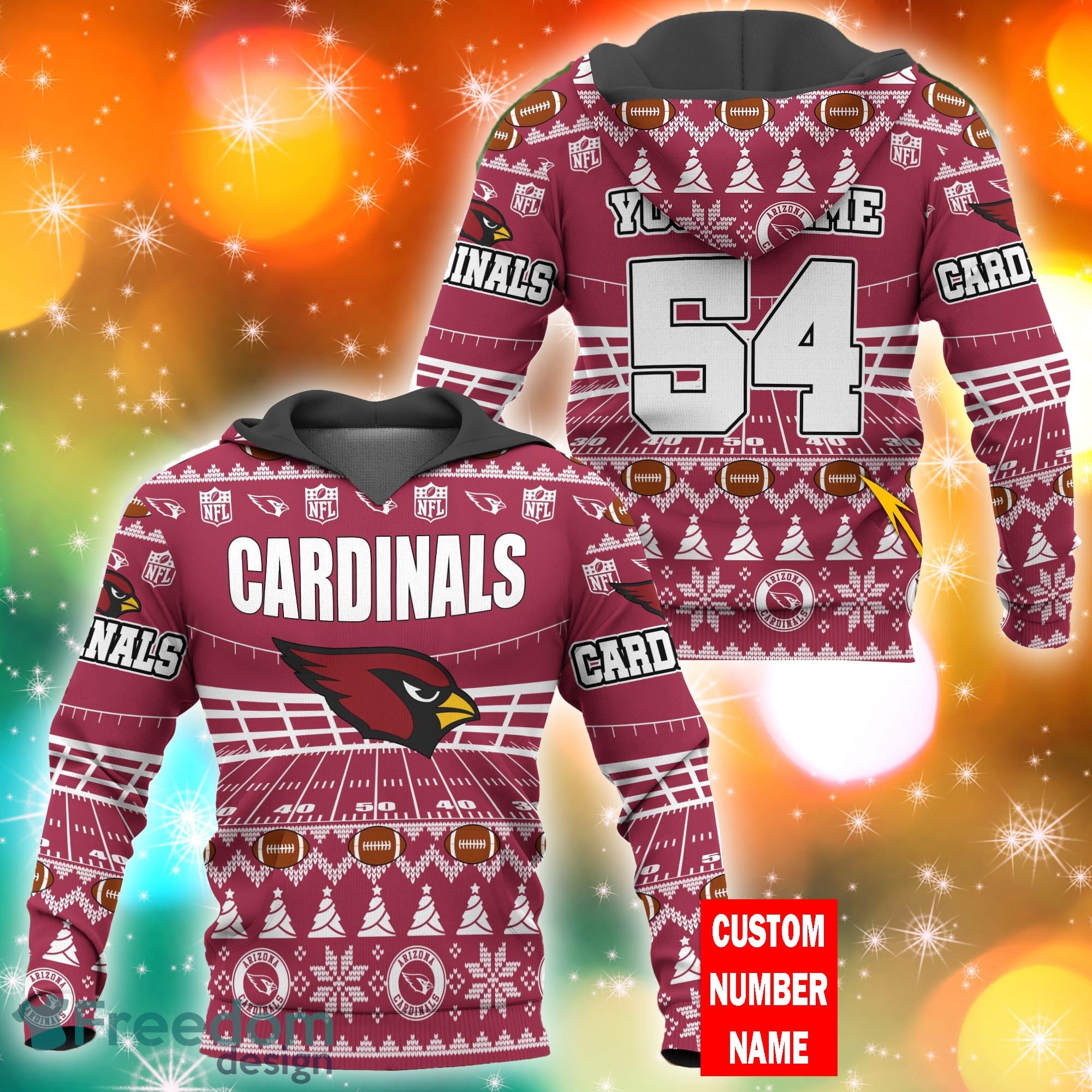 NFL Arizona Cardinals Custom Name Number Ugly Christmas Sweater