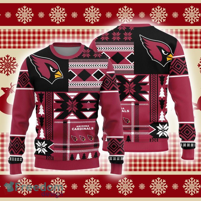 Christmas Gift Arizona Cardinals Christmas Snowflakes Pattern 3D