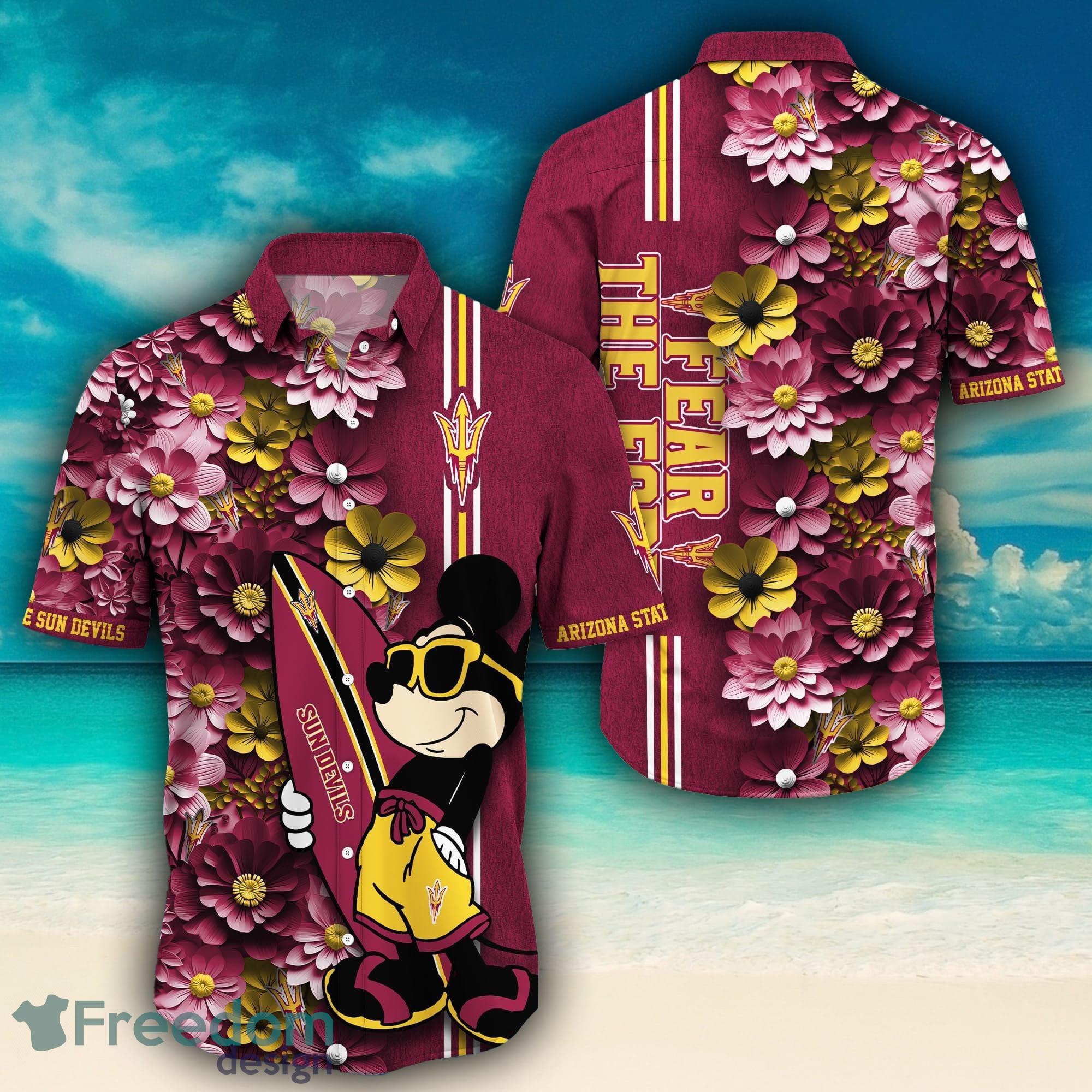 Arizona State Sun Devils Surfboard Parttern Mickey Mouse Flower