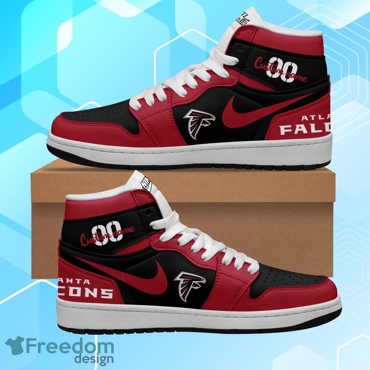 Atlanta Falcons Air Jordan Hightop Shoes Custom Name & Number Product Photo 2