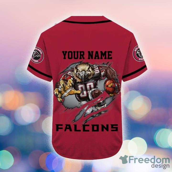 Atlanta Falcons NFL Custom Name Baseball Jersey Shirt Gift For Men