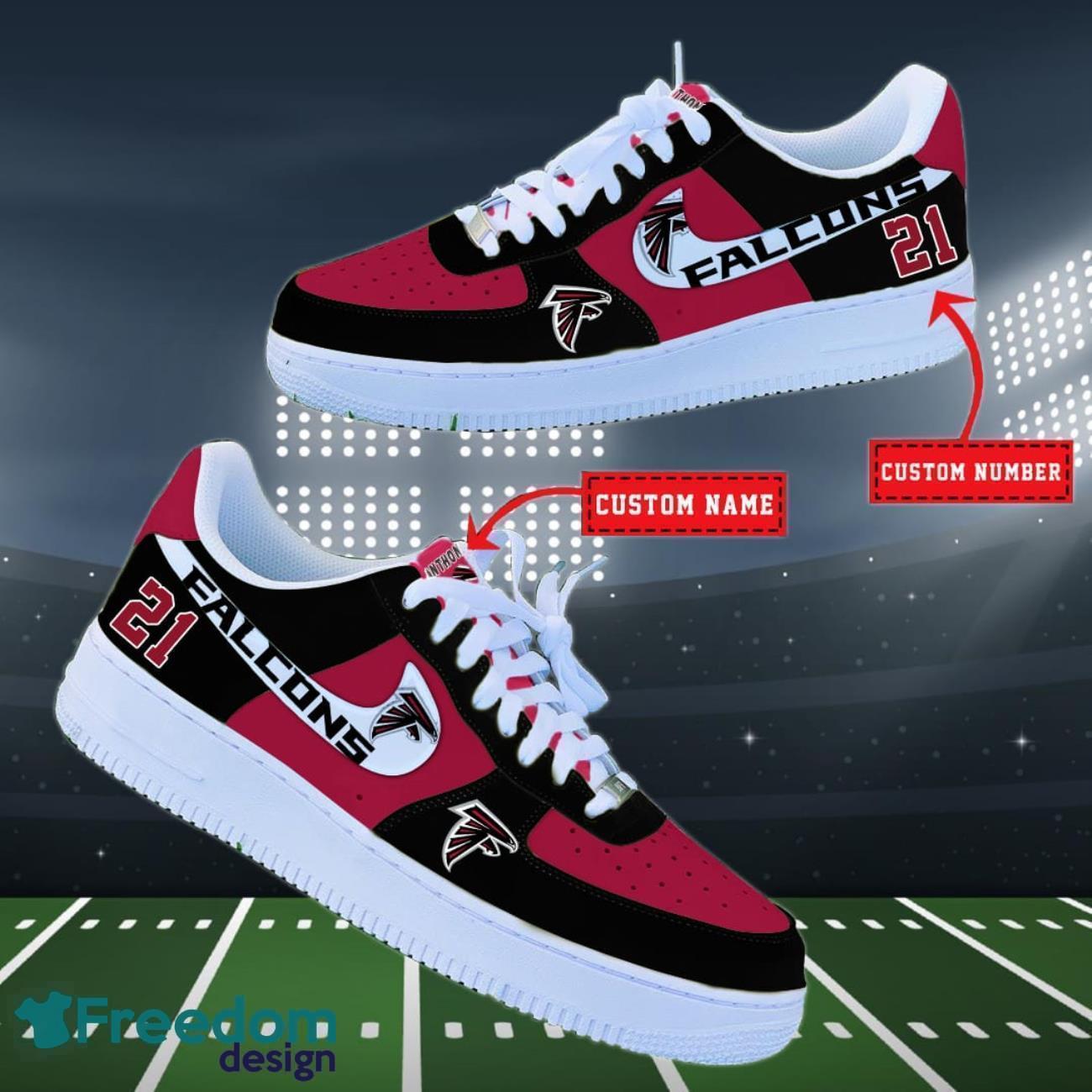 Atlanta Falcons NFL Air Force Shoes Custom Name Product Photo 2