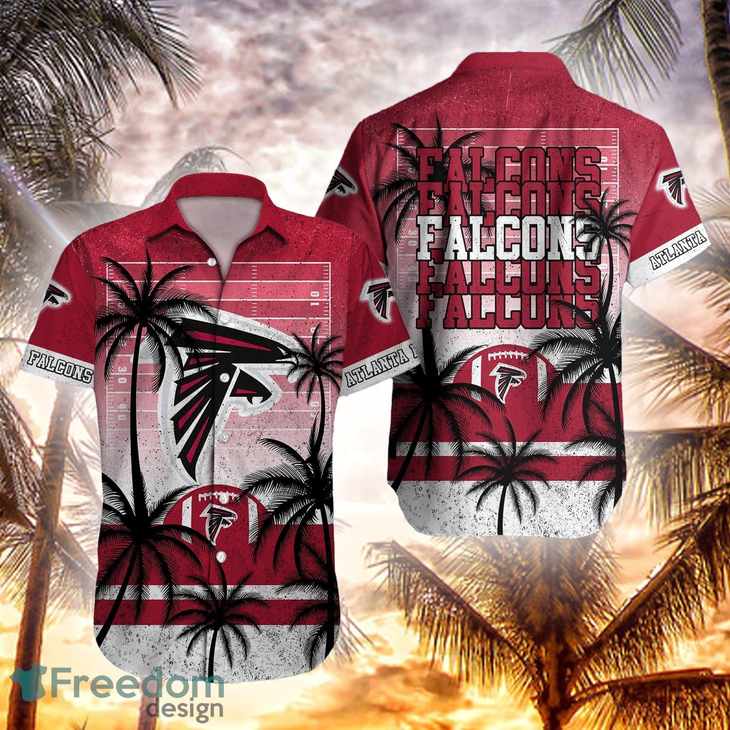 Nfl Atlanta Falcons Red Silver Trendy Hawaiian Shirt Aloha Shirt - Trendy  Aloha