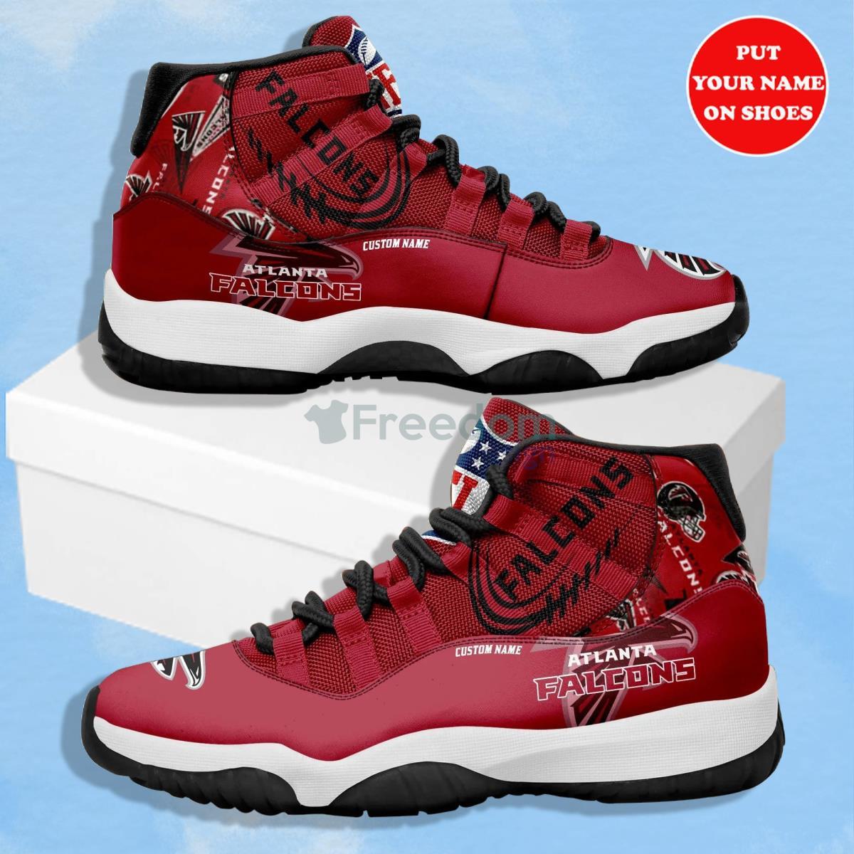 Atlanta Falcons NFL Logo Air Jordan 11 Shoes Custom Name Shoes Product Photo 1