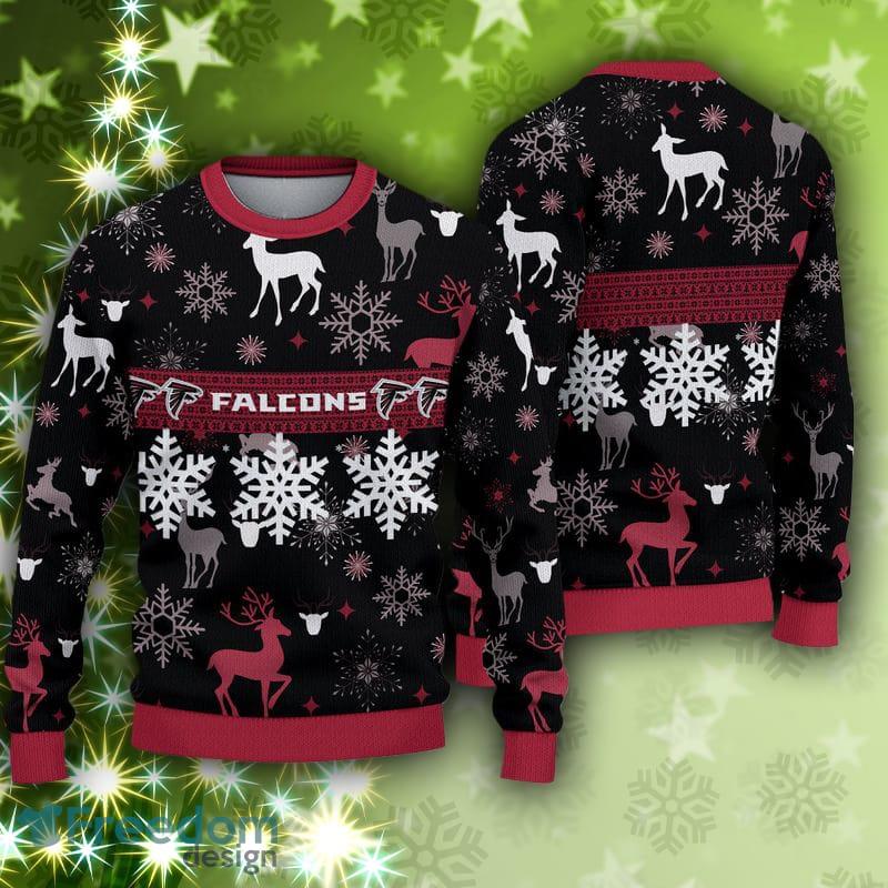 Atlanta Falcons Teams Funny DJ Santa Knitted Sweater For Christmas