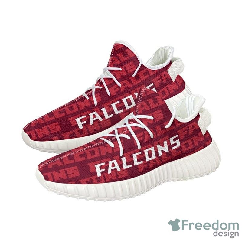 NFL Atlanta Falcons Teams Football Big Logo Shoes Black Yeezy