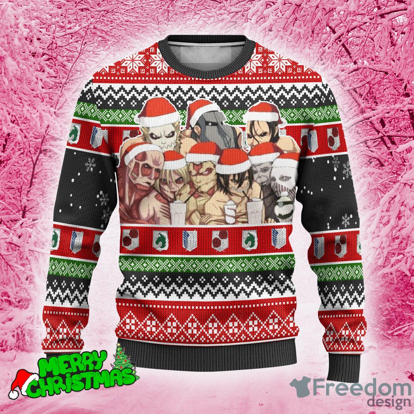 Nine Titans Attack on Titan Anime Ugly Christmas Sweater Xmas Gift