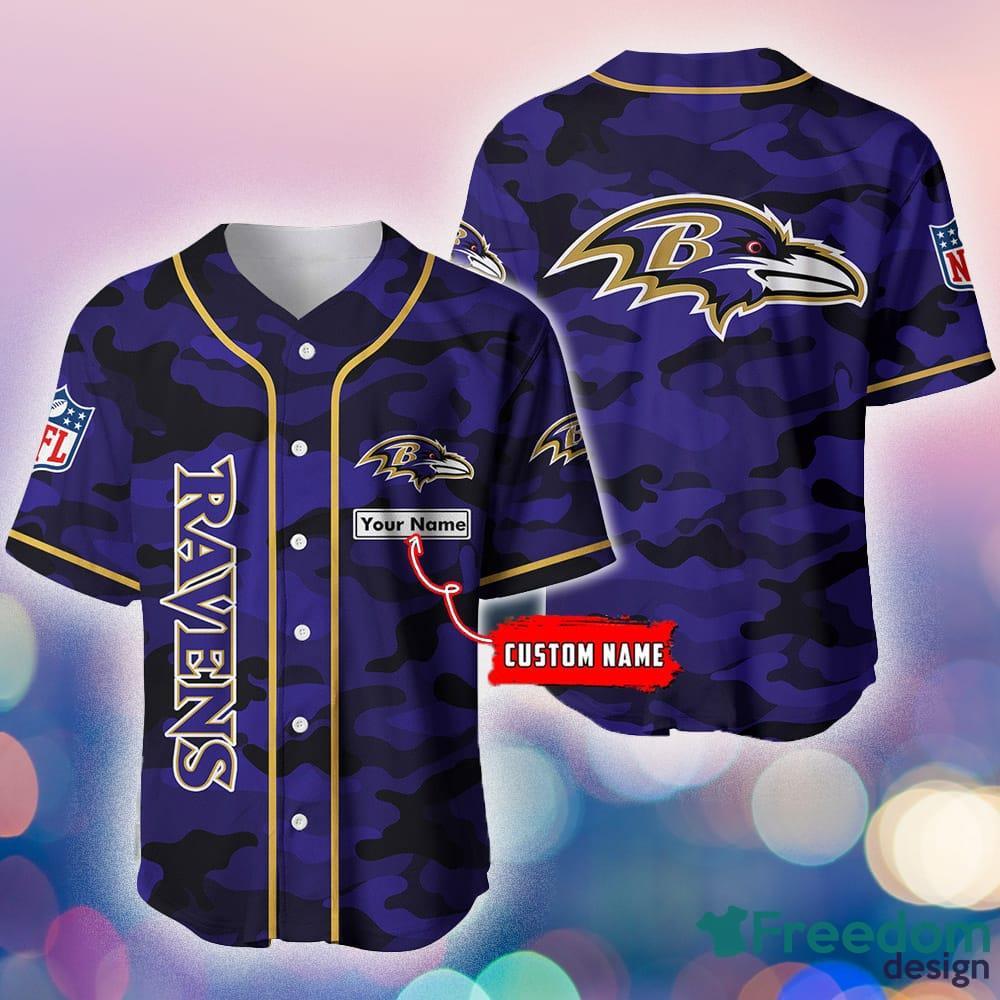 Baltimore Ravens-NFL BASEBALL JERSEY CUSTOM NAME AND NUMBER Best Gift For  Men And Women Fans