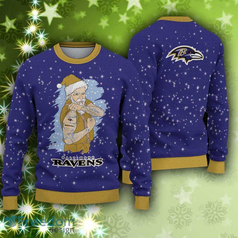 BALTIMORE RAVENS Christmas Photo Picture SANTA Claus Holiday 