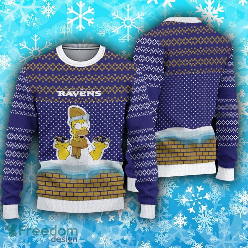 ugly christmas sweater ravens