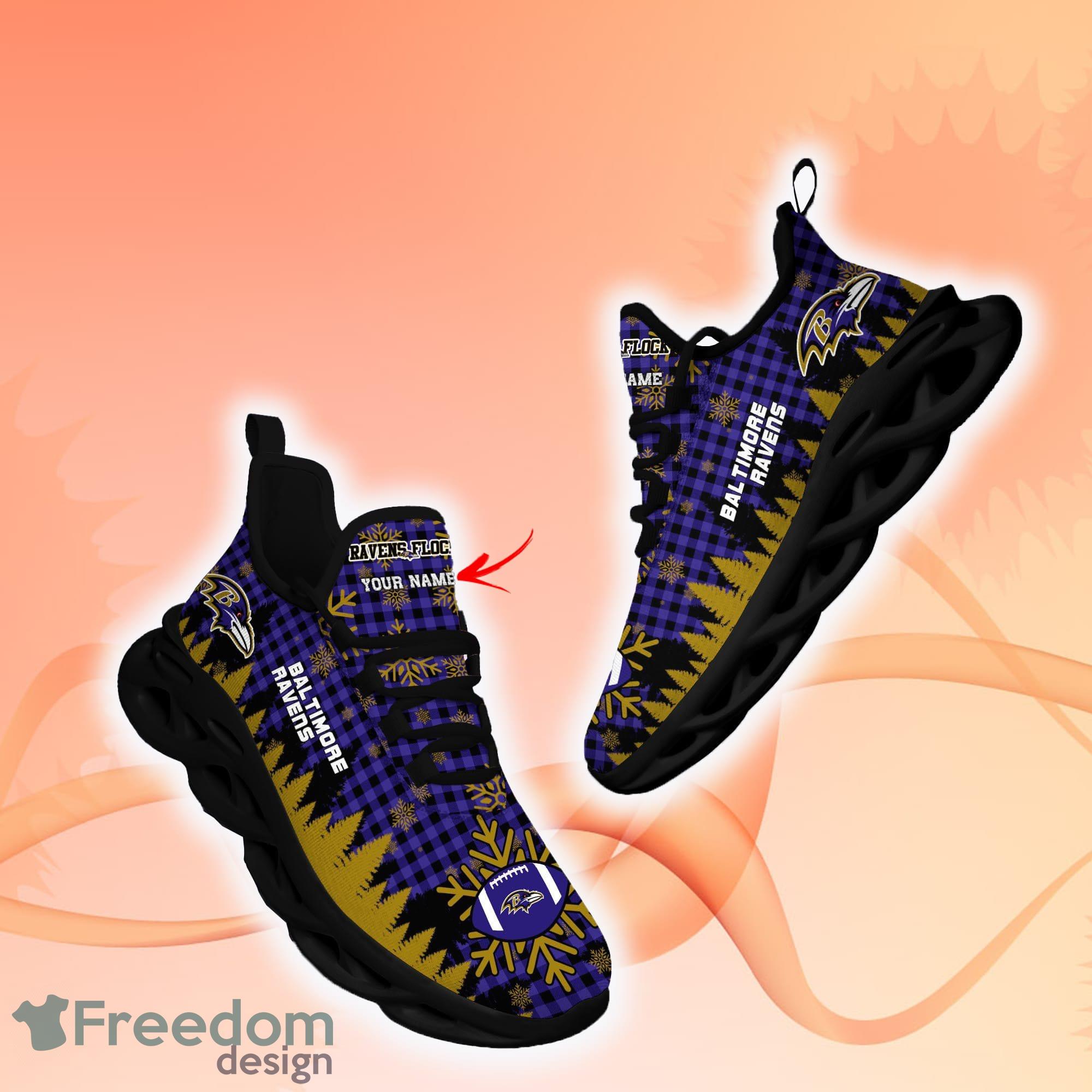 Baltimore Ravens NFL Clunky Shoes Custom Name Max Soul Sneakers Ugly  Christmas Gift Fans - Freedomdesign