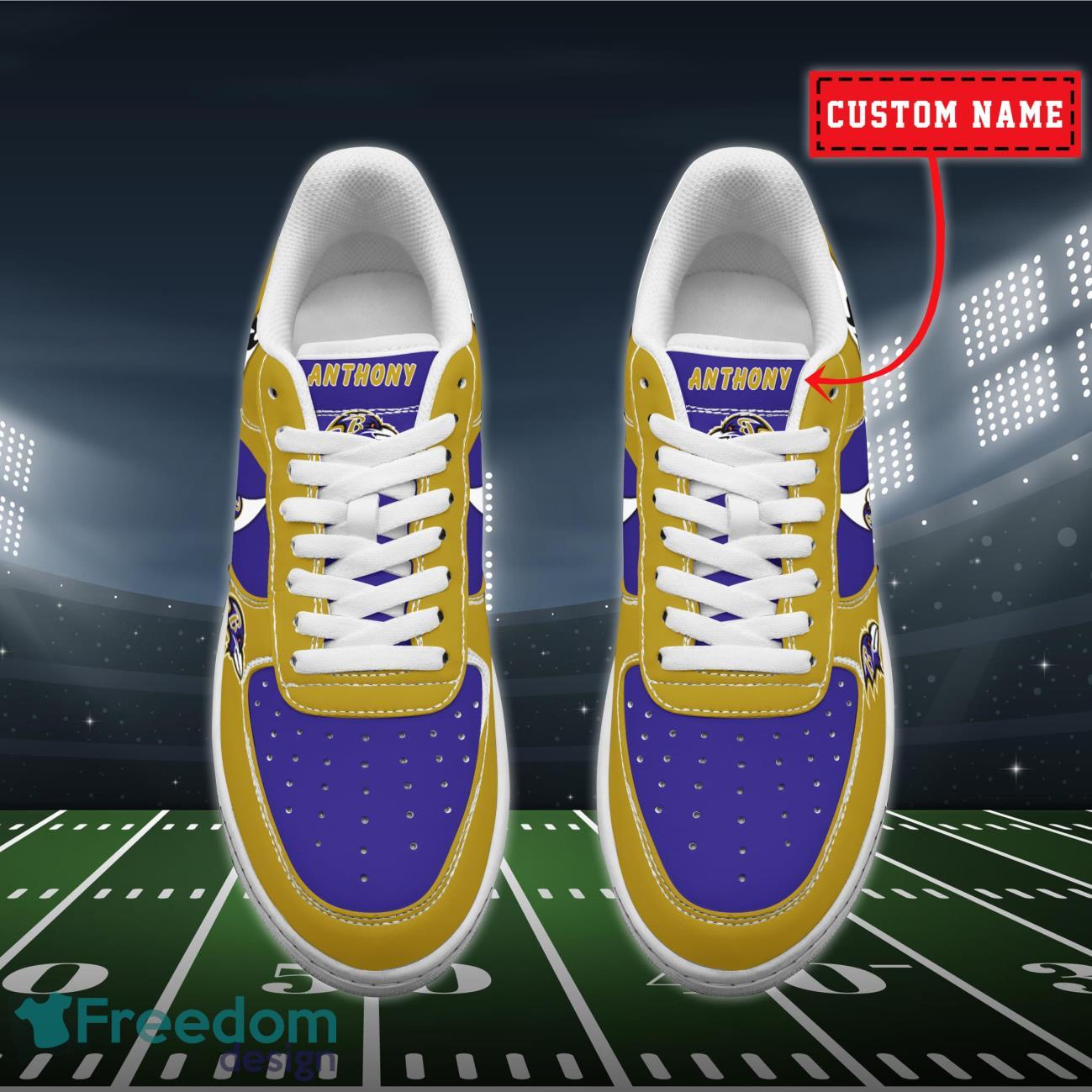 Baltimore Ravens NFL Personalized Air Force Shoes Custom Name Product Photo 3 Baltimore Ravens NFL Personalized Air Force Shoes Custom Name Product Photo 3