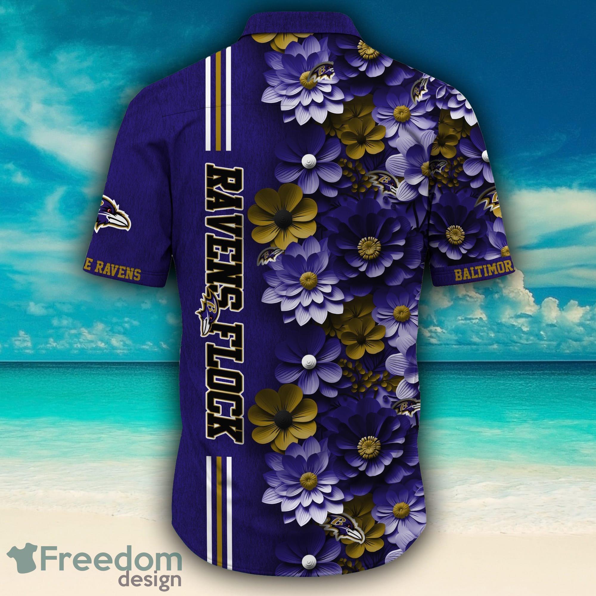 Baltimore Ravens Surfboard Parttern Mickey Mouse Flower Hawaiian Shirt -  Freedomdesign