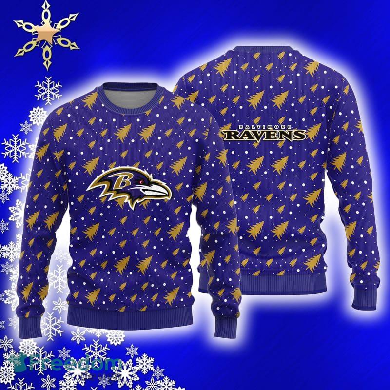 Baltimore Ravens Basic Pattern Knitted Sweater For Christmas - Freedomdesign