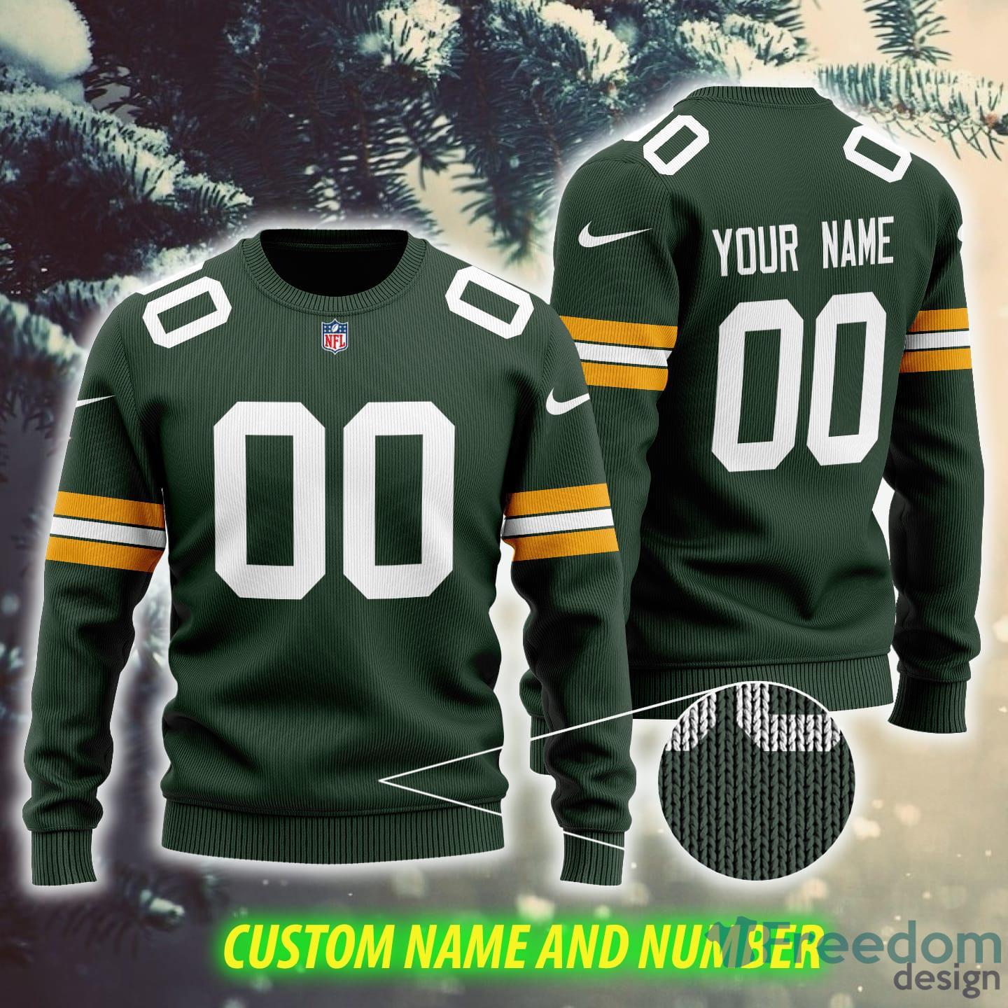 Custom Name And Number NFL Football Team Packers Ugly Christmas Sweater