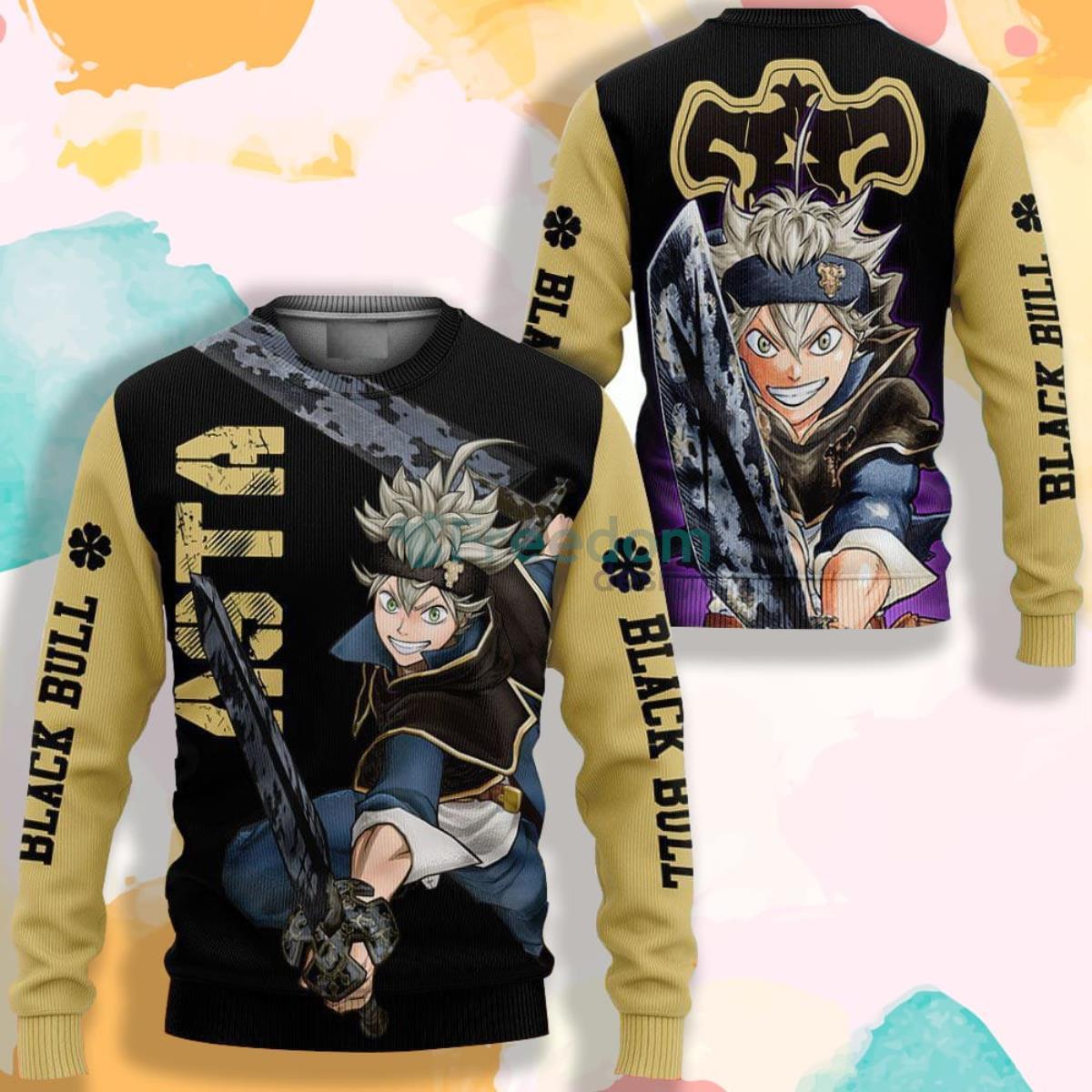 Black Bull Asta Black Clover Anime AOP Sweater Product Photo 1