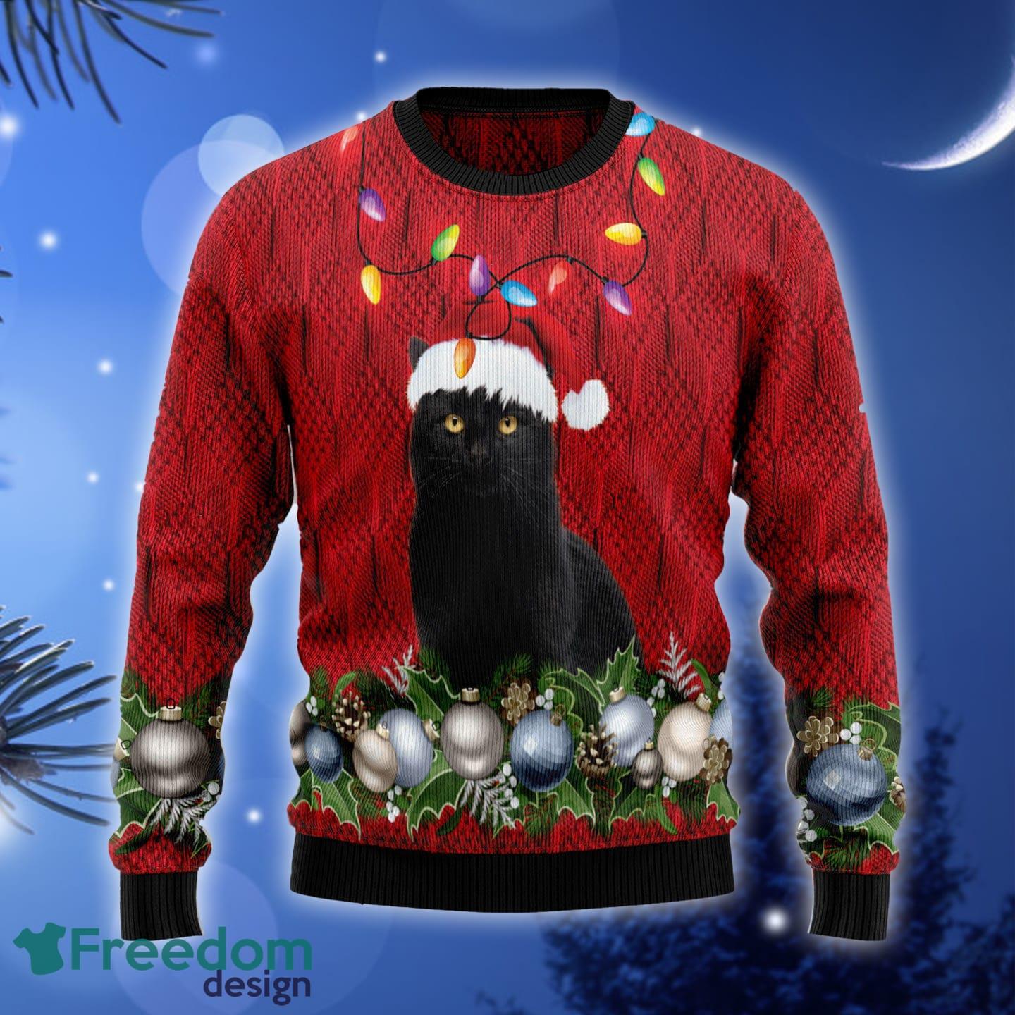 Plus size 2024 cat christmas sweater