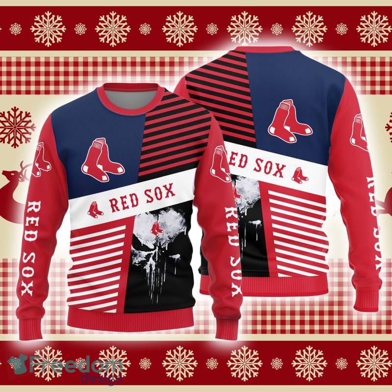 Boston Red Sox Knitted Xmas Sweater AOP For Men And Women - Freedomdesign