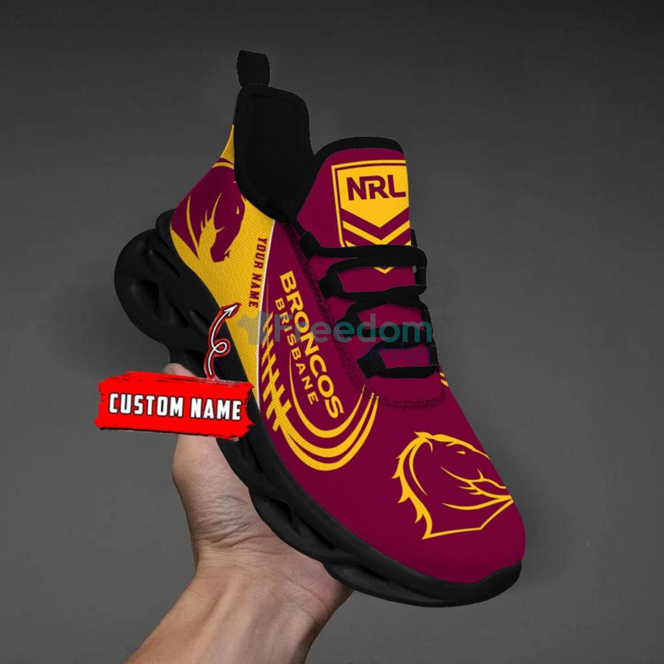 NRL Brisbane Broncos Max Soul Shoes Men And Women Sports Sneakers For Fans  - YesItCustom