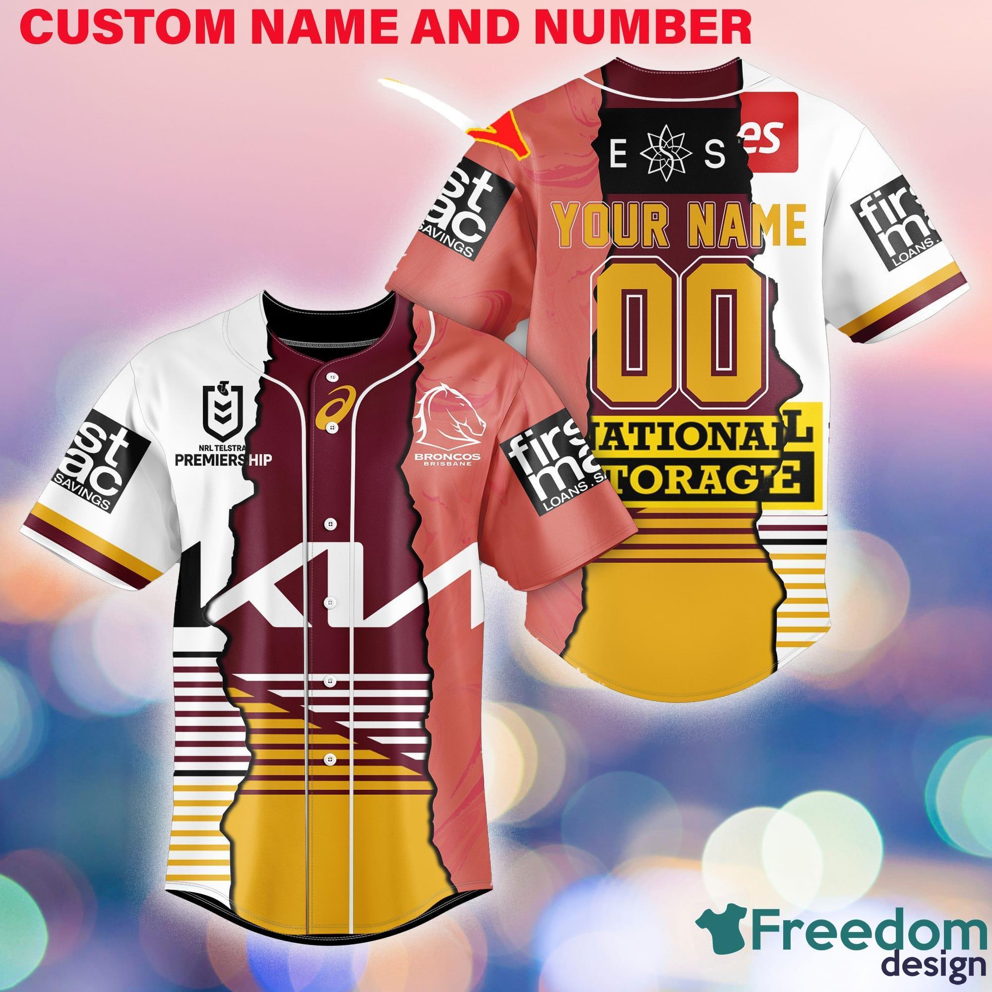 NRL Brisbane Broncos Custom Name Number 2023 Away Jersey