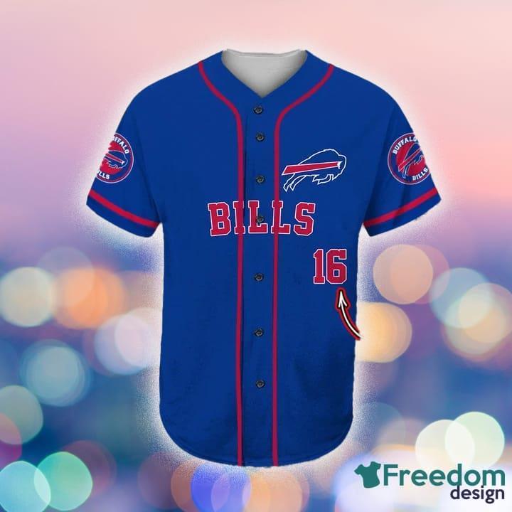 Buffalo Bills Custom Number And Name Baseball Jersey Shirt Gift