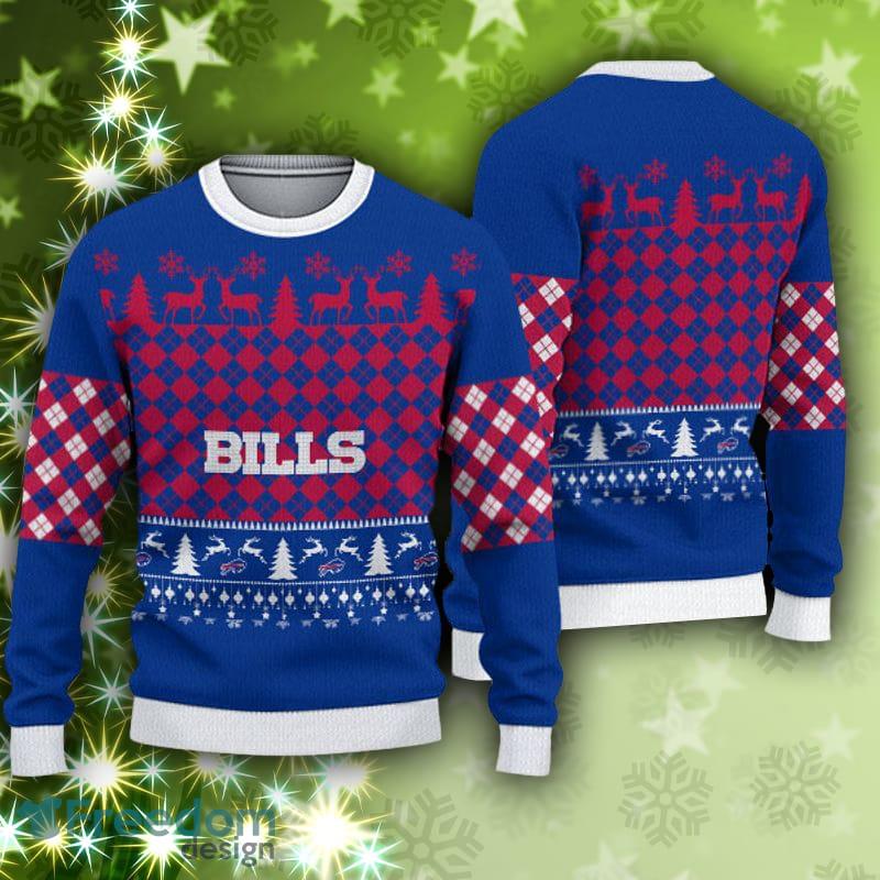 NFL Buffalo Bills Christmas AOP Green Knitted Sweater For Fans - YesItCustom