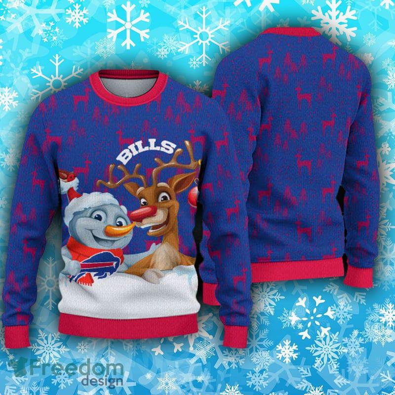 Buffalo Bills Fans Reindeers Pattern Ugly Christmas Sweater Gift -  Freedomdesign