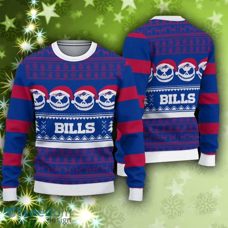 Buffalo Bills Fans Reindeer Pattern Ugly Christmas Sweater Gift -  Freedomdesign