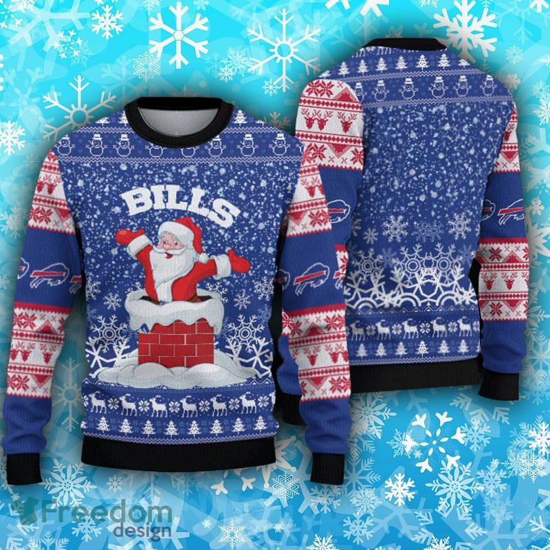 Buffalo Bills Christmas Santa Claus Tattoo Ugly Sweater For Men Women -  Banantees