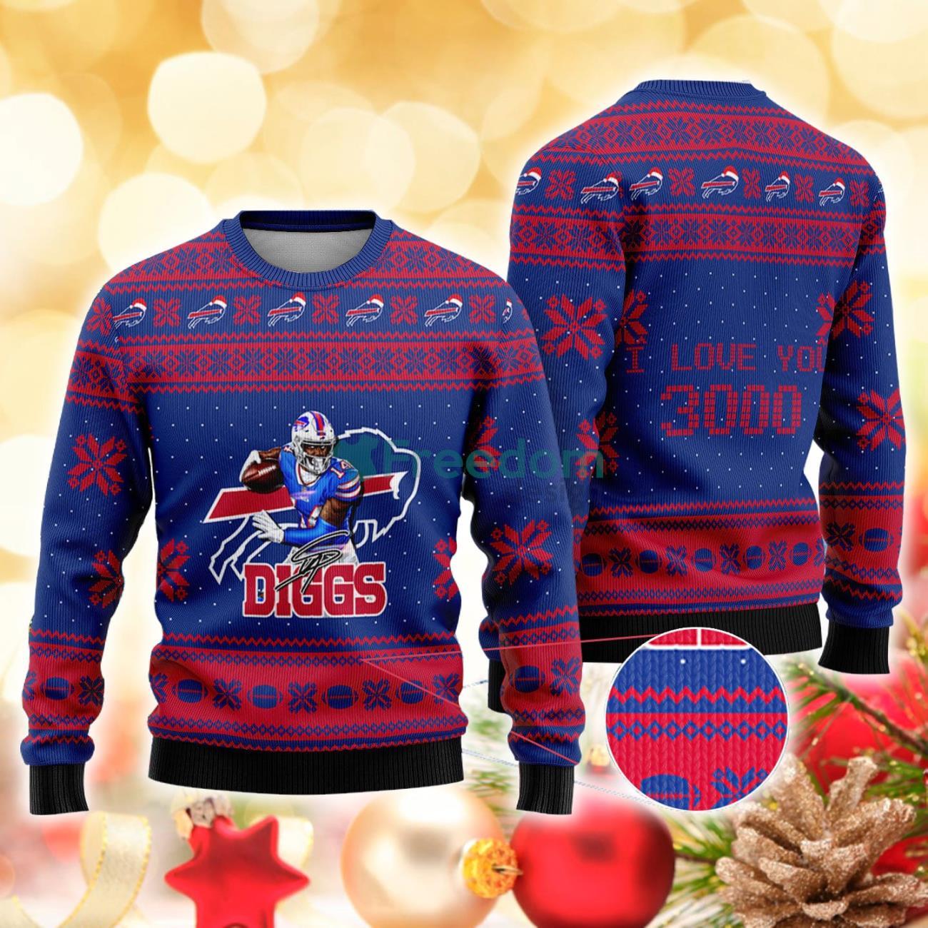 Buffalo Bills - Stefon Diggs #14 I Love You 3000 Christmas Knitted Sweater Product Photo 1