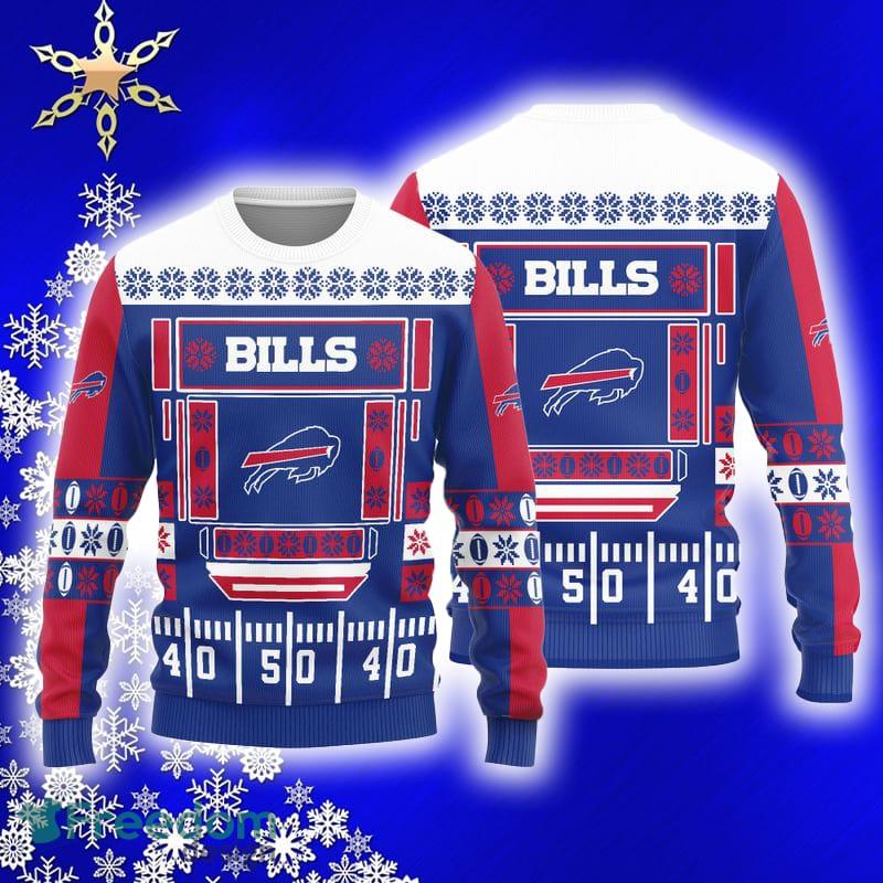 Buffalo Bills Skull Pattern Knitted Sweater For Christmas - Freedomdesign