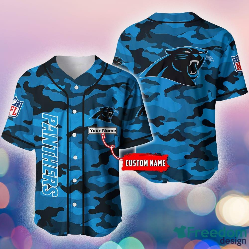 Carolina Panthers Custom Name And Number Baseball Jersey NFL Shirt