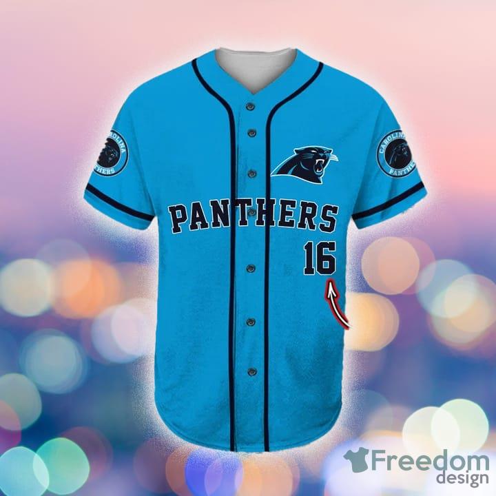 Carolina Panthers Custom Name Baseball Jersey NFL Shirt Best Gift