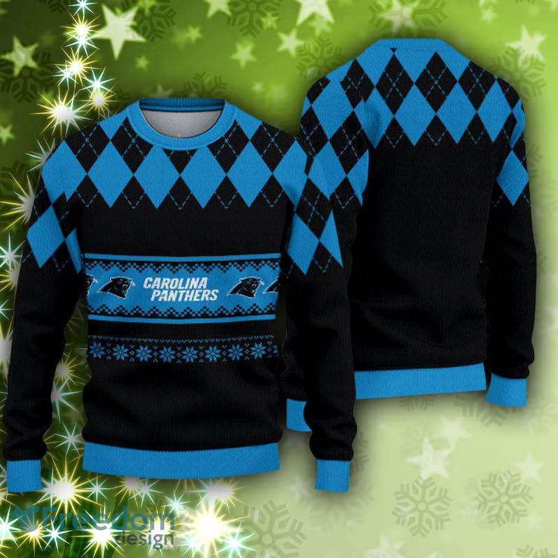 Carolina Panthers Dog Family Holiday Ugly Sweater, Size: XL