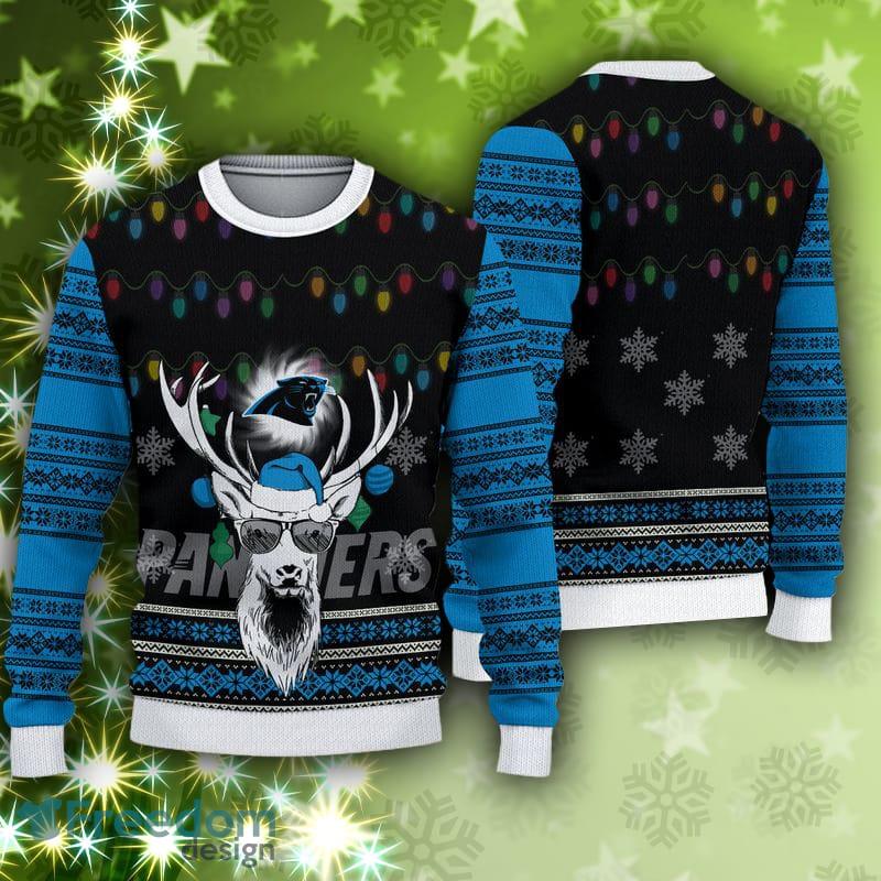 Carolina Panthers Ugly Christmas Skull Xmas Sweater Family Gift