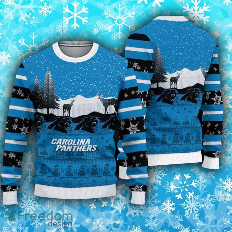 Carolina Panthers Fans Pattern Friends Ugly Christmas Sweater -  Freedomdesign