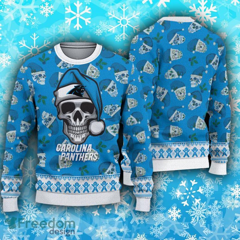 Carolina Panthers Fans Pattern Fun Ugly Christmas Sweater - Freedomdesign