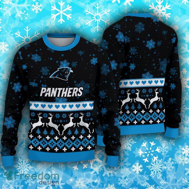 Carolina Panthers Dog Family Holiday Ugly Sweater, Size: XL