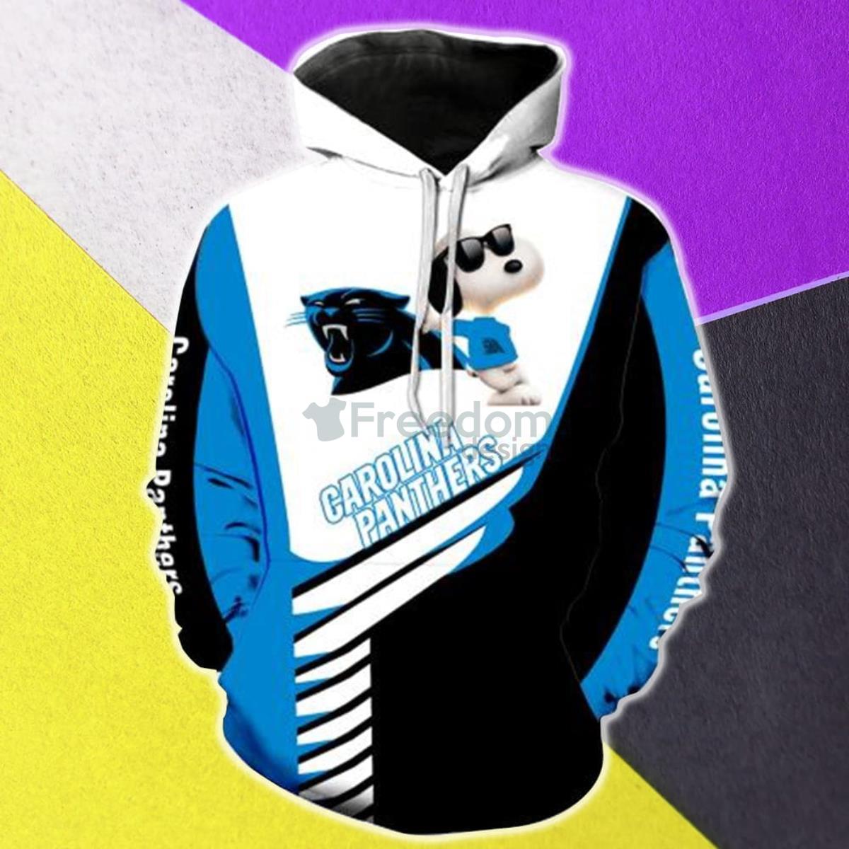 Carolina Panthers Snoopy Cartoon Movie Pullover Hoodie Product Photo 1