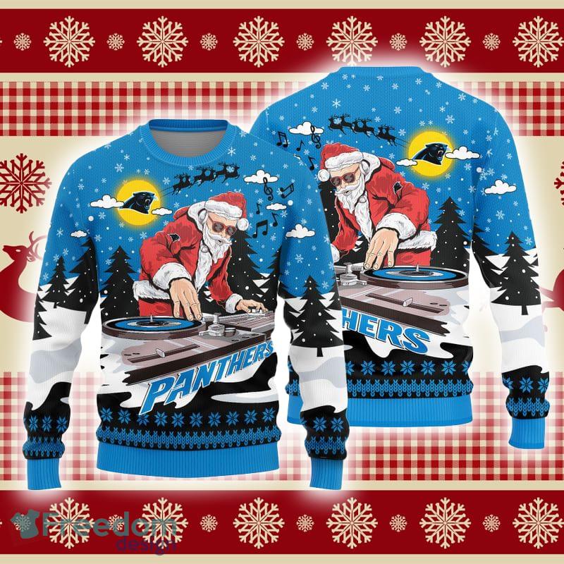 Carolina Panthers Pattern Ugly Christmas Sweater Gift - Freedomdesign