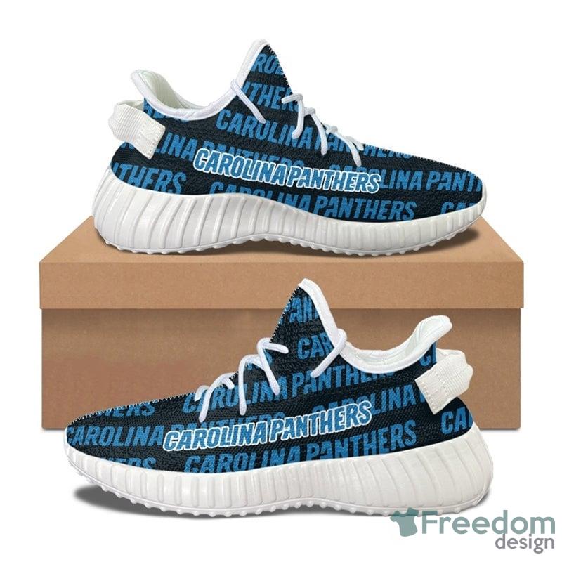 NFL Carolina Panthers Blue Black Yeezy Boost Sneakers